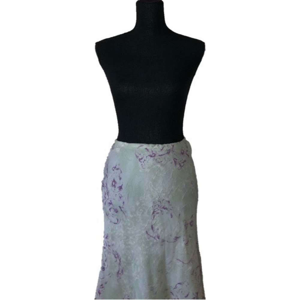 CLIO Petites Lavender and Sea Foam Skirt S/P